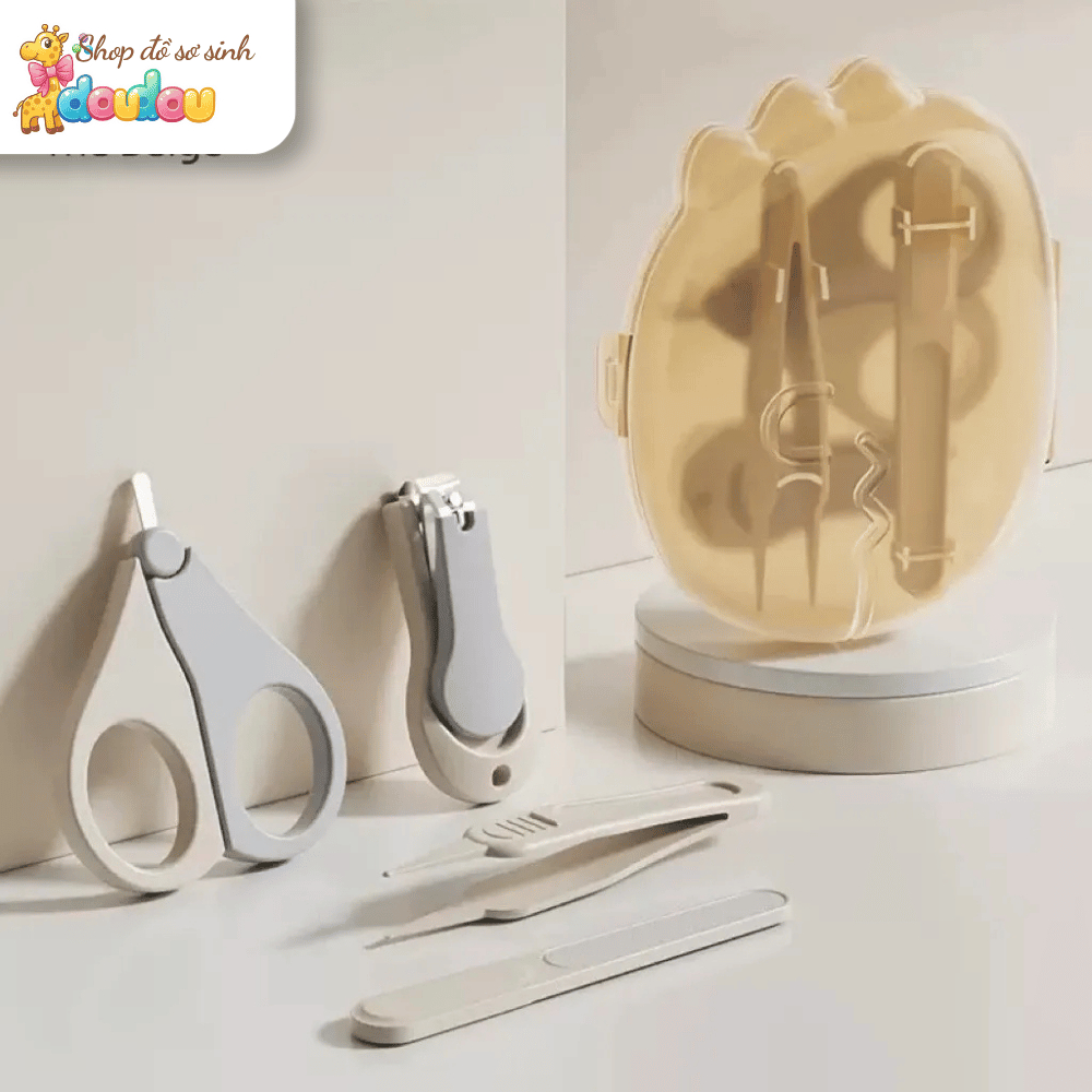 Bộ Bấm Móng Cho Bé Sơ Sinh Cao Cấp An Toàn Tiện Lợi Cắt Dũa Móng Cho Bé 0M+ DouDou