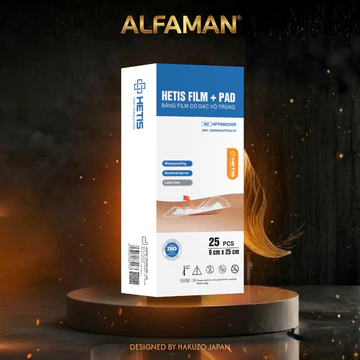[Lẻ một miếng] Gạc vết thương chống thấm nước có gạc vô trùng Hetis Film Pad (một miếng)