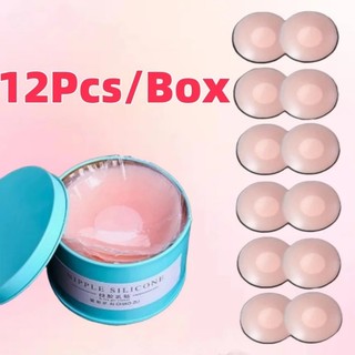 COD Miếng dán ngực silicon, Hộp 6 Cặp dán ngực siêu dính, tái sử dụng nhiều lần
