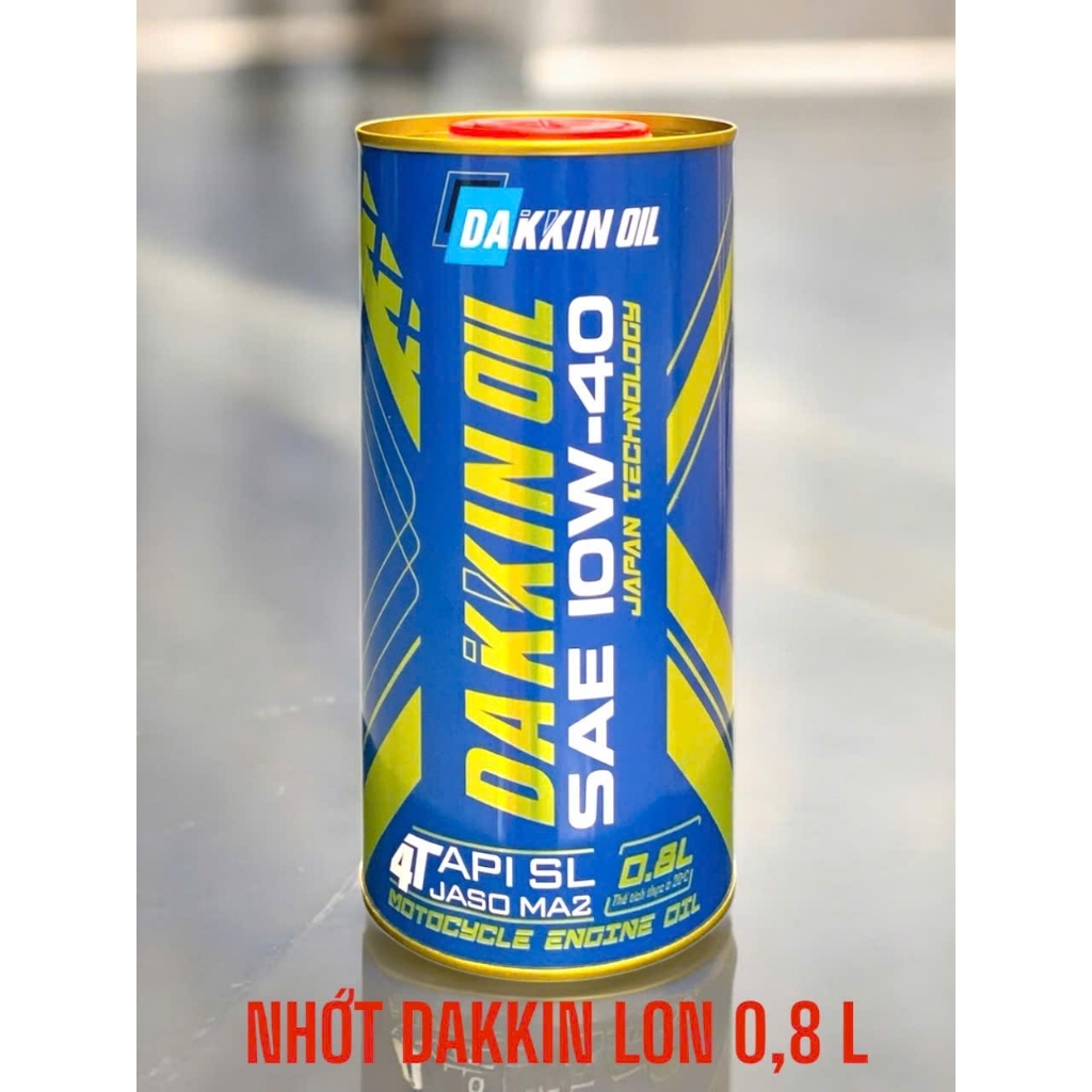 Dầu Nhớt Xe Máy Dakkin Oil SAE 10W40 API SL JASO MA2 – Nhớt 4T Cho Xe Số, Xe Côn Tay, Giúp Bảo Vệ Động Cơ