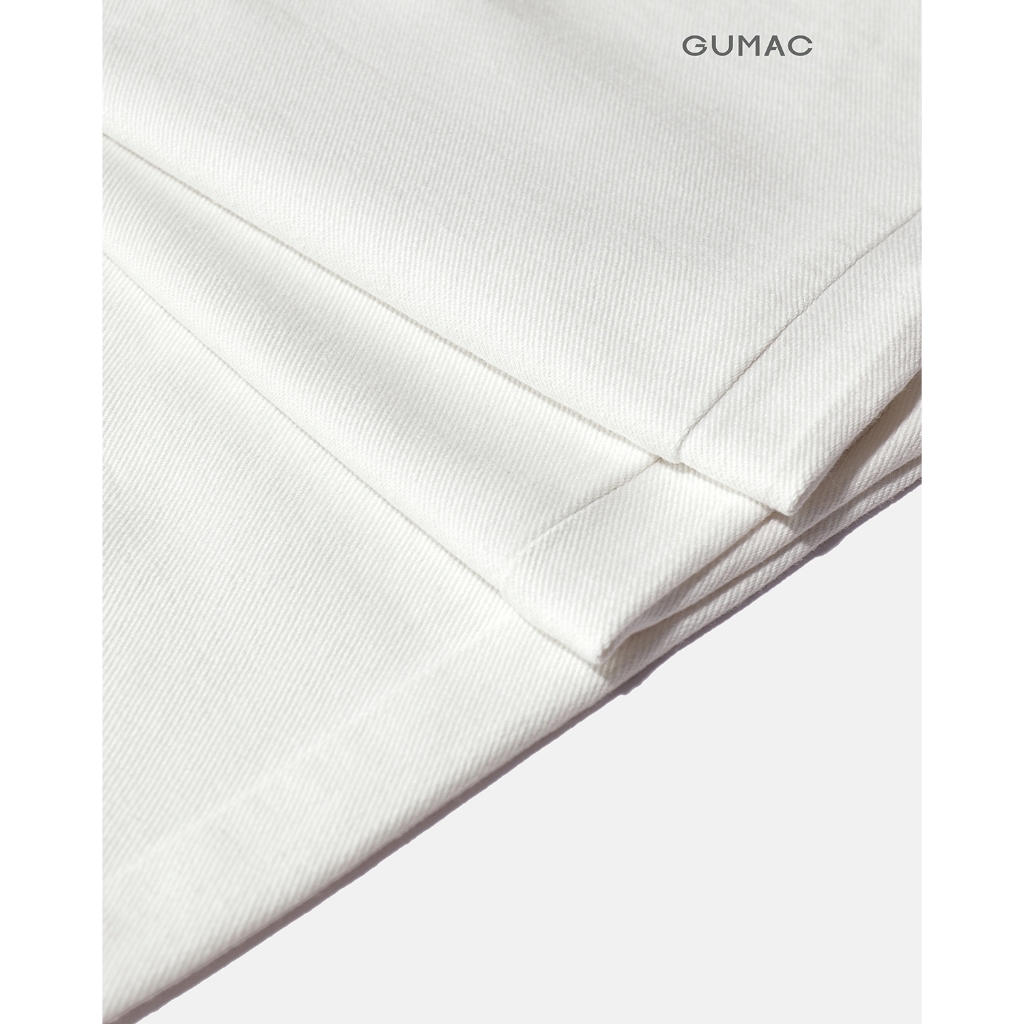 Quần Jeans Nữ GUMAC - Gmorning Ống Suông Túi Đắp Sau Thêu Chữ GMOR Tinh Tế YQJF03049
