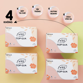 [KHĂN GIẤY KHỔ LỚN-SIÊU TIẾT KIỆM] Giấy ăn rút để bàn Top Gia, giấy sắc hạ cao cấp 4 lớp, dày dặn