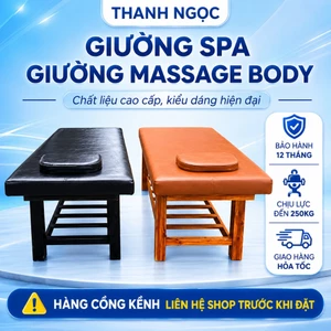 Giường spa, giường massage body, khung gỗ thịt chắc chắn, đệm nguyên khối, kích thước theo yêu cầu