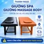 Giường spa, giường massage body, khung gỗ thịt chắc chắn, đệm nguyên khối, kích thước theo yêu cầu