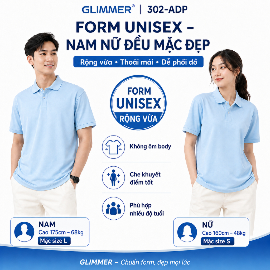 Áo Polo Nhật Không Túi Nam/Nữ Form 38-160Kg - Vải Active Cao Cấp - Chống Nắng - Thông Thoáng - Bền Màu | MÀU NGUYÊN BẢN