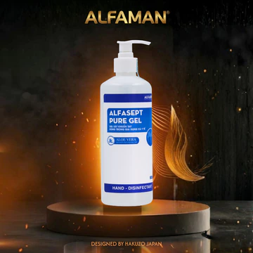 Dung Dịch Rửa Tay Khô Alfasept Pure Gel Dạng Gel Phù Hợp Với Da Nhạy Cảm, Giúp Diệt Khuẩn, Tăng Cường Dưỡng Ẩm Lọ 500ml