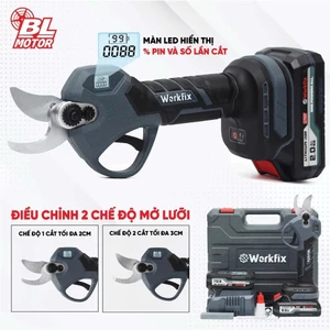 Máy Cắt Cành Pin WORKFIX WF-CP30PRO Kéo 1800W Cắt Cành, Tỉa Cành Máy, Lưỡi Dao Hợp Kim Sắc Bén
