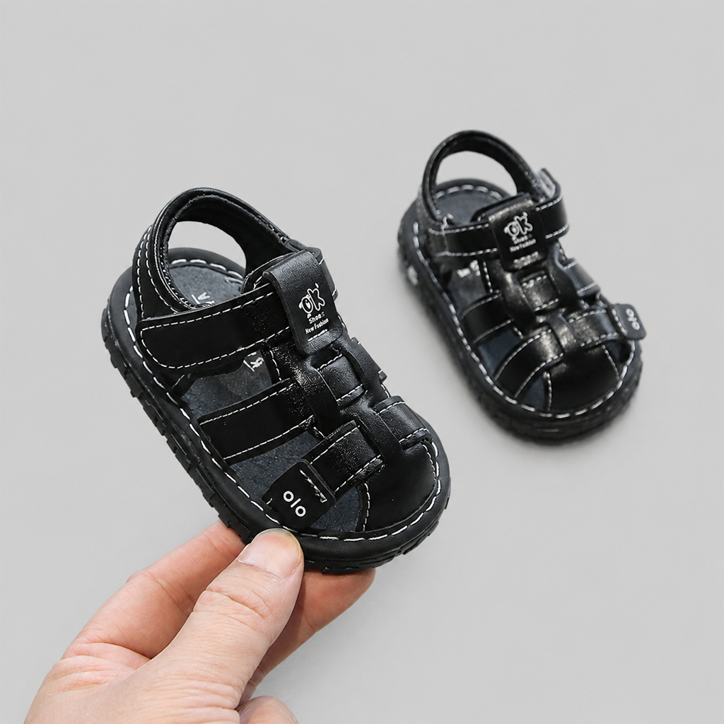 Dép Sandal Bé Trai Tập Đi Kidudids Sandal Đế Mềm Chống Trượt Mũi Kín Bảo Vệ Chân Size 16-20