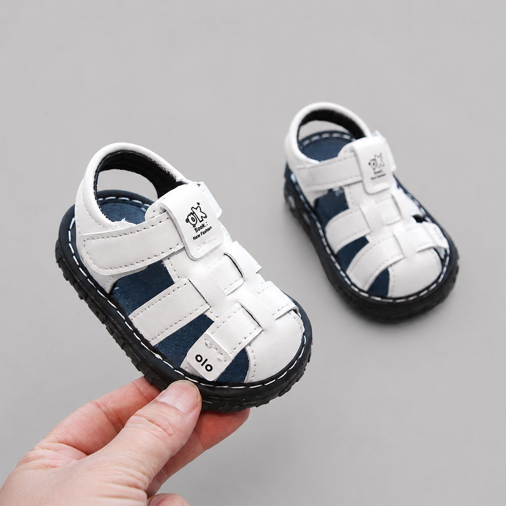 Dép Sandal Bé Trai Tập Đi Kidudids Sandal Đế Mềm Chống Trượt Mũi Kín Bảo Vệ Chân Size 16-20
