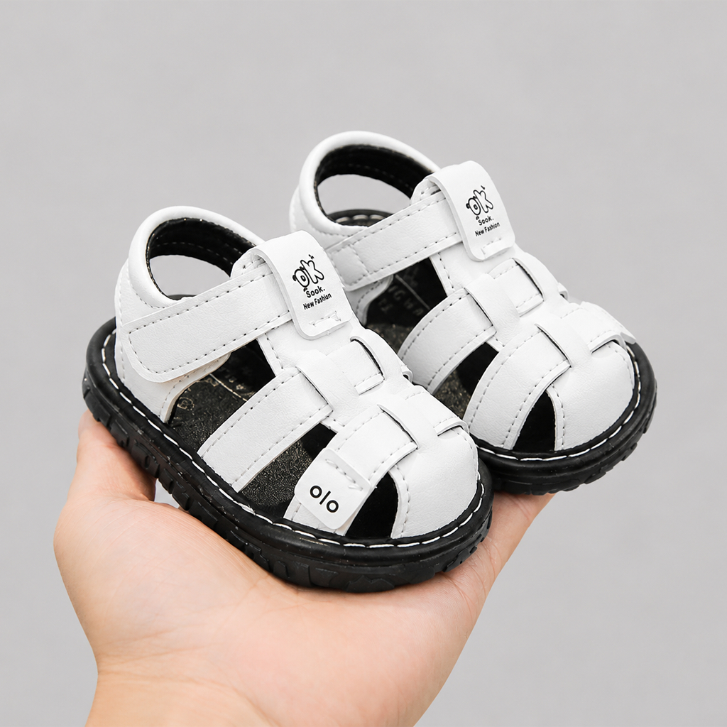 Dép Sandal Bé Trai Tập Đi Kidudids Sandal Đế Mềm Chống Trượt Mũi Kín Bảo Vệ Chân Size 16-20