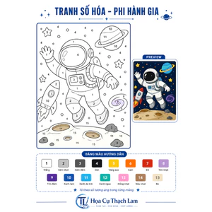 Combo 10 Tranh Số Hóa Tô Màu Theo Số Cho Bé Kèm Bảng Màu Hướng Dẫn