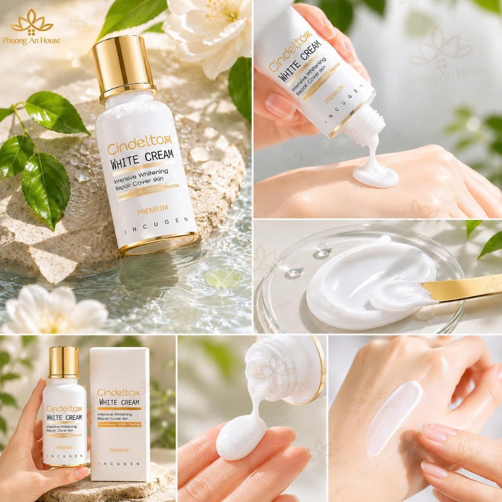 Kem dưỡng trắng da Cindel Tox White Cream Incuheal dưỡng, phục hồi da Hàn Quốc 50ml - PhuongAnHouse