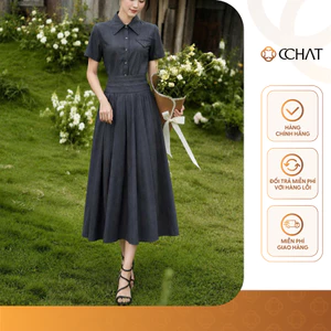 Set Đồ Nữ 𝐂𝐂𝐇𝐀𝐓 Chân Váy Dáng Xòe Elara Áo Cổ V Chất Liệu Tuytsi Cao Cấp 16BNS2042XT