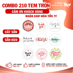 200 TEM CẢM ƠN TỰ DÍNH – STICKER THANK YOU DÁN HỘP, DÁN TÚI, ĐÓNG GÓI HÀNG HÓA (HÀNG THIẾT KẾ)