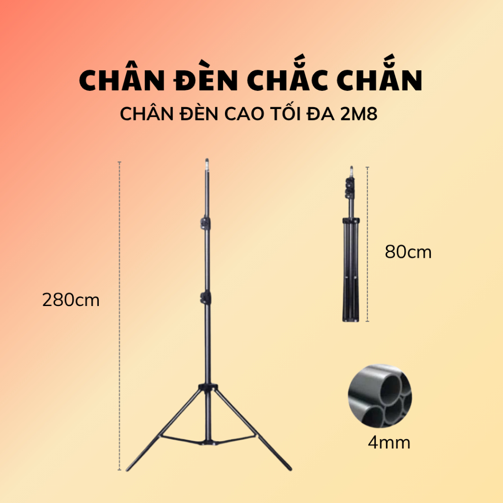 Đèn Livestream Chụp Ảnh Sản Phẩm Quay Video Softbox 60x90 Chân 2m8 - Ánh Sáng Mềm Cho Bán Hàng Online, Makeup Studio