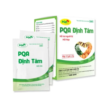 Định tâm PQA giúp bổ huyết dưỡng tâm an thần cho người hay hồi hộp lo lắng thần trí căng thẳng mất ngủ hộp 12 gói