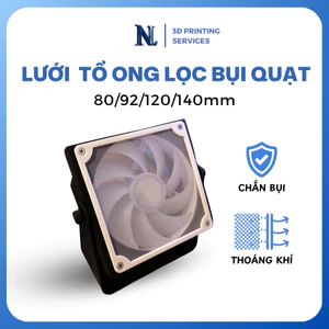 Lưới nhựa tổ ong lọc chắn bụi quạt tản nhiệt - Nhiều kích thước 80 92 120 140mm | NL3D