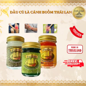 Dầu cù là xoa bóp cánh buồm Thái Lan - Hũ Thủy Tinh 50gr - Đủ Màu - SHOP DẦU DOKRAK