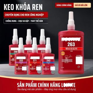 Keo khóa ren 242 243 263 271 277 638 680 LOC    TITE giúp chống rung, làm chặt các bu lông, ốc vít chịu nhiệt