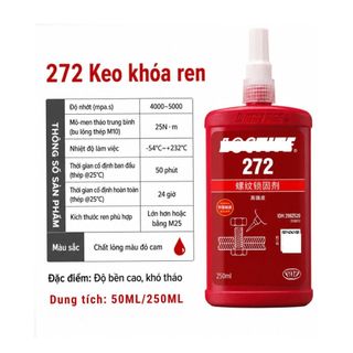 KEO KHÓA REN KIM LOẠI LOC TITE 272 Chống Xoay Ốc Vít 50ml/250ml