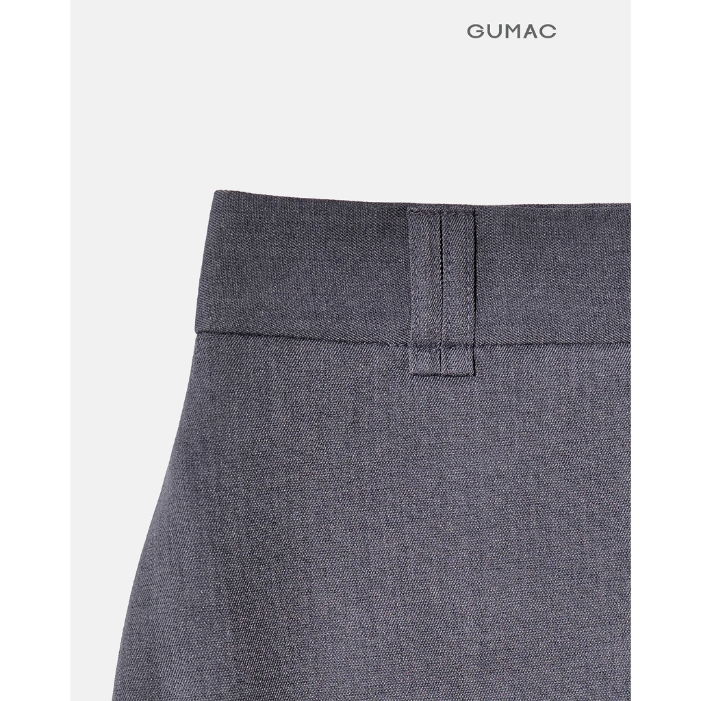 Chân Váy Nữ GUMAC Form Suông Vạt Đắp Chéo Đỉa Đôi Cách Điệu Sang Trọng VG04003