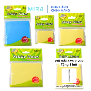 Set 300 tờ Giấy Note Ghi Chú Shangjia Có keo dán sẵn - Giấy Nhớ Viết Ghi Chú Nhiều Kích Cỡ - Đa Dạng Màu Sắc