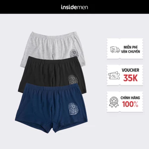 Quần sịp đùi bé trai Insidemen hình in cá tính mềm mại không hằn da, an toàn cho da bé, mặc hàng ngày IBBX02