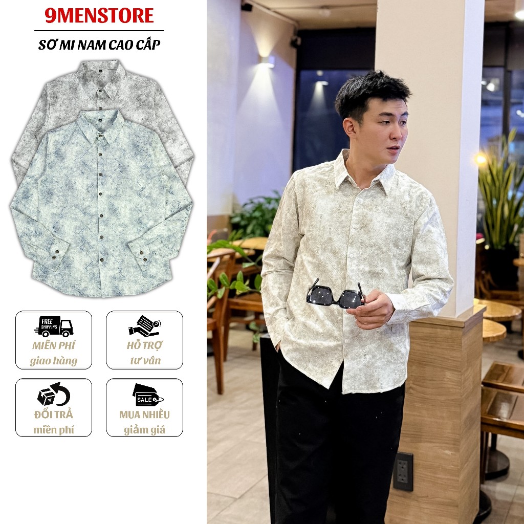 Sơ Mi Nam Vải Cotton Wash Hàn Quốc Cao Cấp Thấm Hút Mồ Hôi Sang Trọng 01