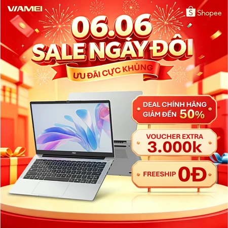Laptop AOC giá rẻ 15.6 inch I3-1215U RAM 16GB, SSD 512GB mỏng nhẹ cho học tập, văn phòng - Bảo hành 24 tháng