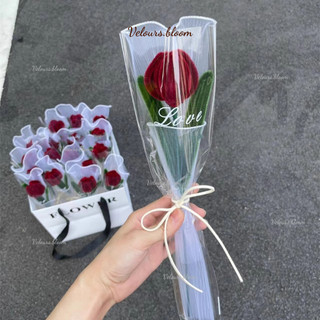 [Làm Sẵn/Set DIY] Hoa Tulip Kẽm Nhung Handmade Velours.bloom - Đầy Đủ Phụ Kiện + Video Hướng Dẫn