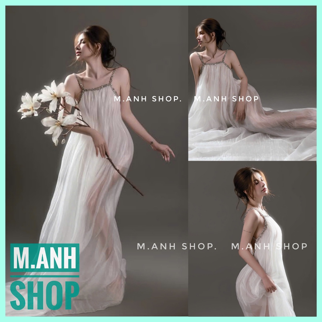 Sét Yếm Maxi Mộc Lan Chụp Ảnh Concept Nàng Thơ Chụp Beauty Xinh Đẹp