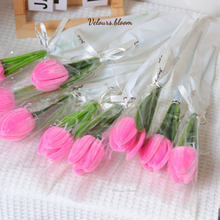 [Làm Sẵn/Set DIY] Hoa Tulip Kẽm Nhung Handmade Velours.bloom - Đầy Đủ Phụ Kiện + Video Hướng Dẫn