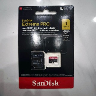Thẻ nhớ MicroSDXC SanDisk Extreme Pro 1TB (1000GB) A2 V30 U3 4K tốc độ đọc 200MB/s ghi 140MB/s (Đen)
