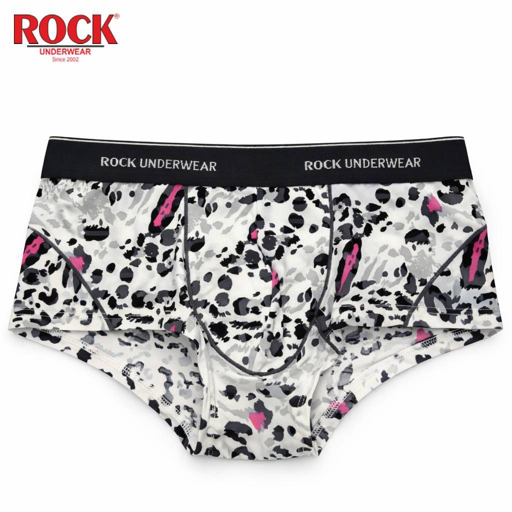 Quần Lót Nam ROCK QA5048 Dáng Boxer Ngắn Trẻ Trung Cao Cấp, Quần Sịp Nam Chất Vải Thun Lạnh Co Giãn 4 Chiều Họa Tiết