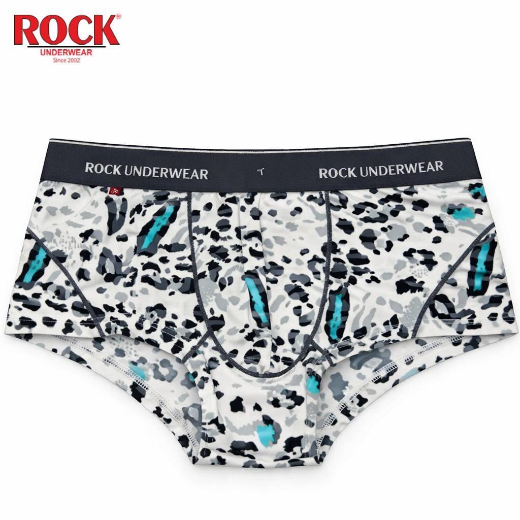 Quần Lót Nam ROCK QA5048 Dáng Boxer Ngắn Trẻ Trung Cao Cấp, Quần Sịp Nam Chất Vải Thun Lạnh Co Giãn 4 Chiều Họa Tiết