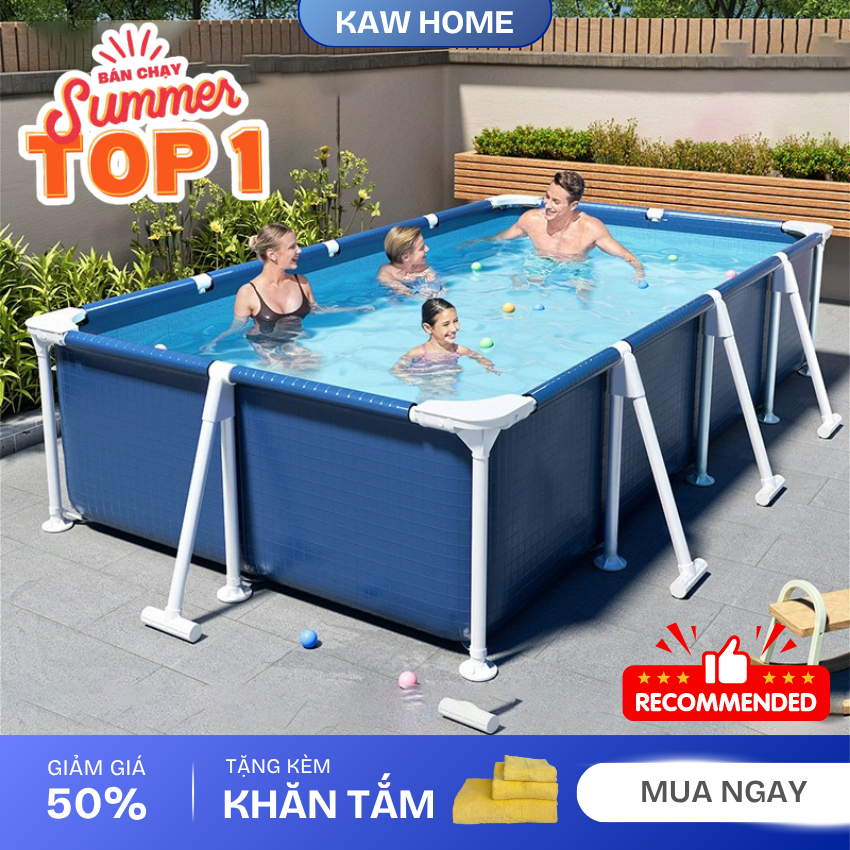 Bể Bơi Cho Bé KAW – Nhựa Cao Cấp, Màu Sắc Đáng Yêu, An Toàn Cho Bé
