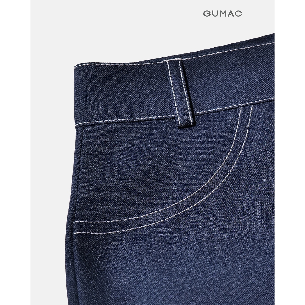 Quần Tây Nữ GUMAC Form Ống Loe Nhẹ Đường Diễu Chỉ Tinh Tế Thanh Lịch Tôn Dáng QG04014