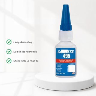 Keo Dán Đa Năng LOCTITE 495 Sử dụng cho nhiều vật liệu: KIm Loại Nhựa, Chất Đàn Hồi, Các Bề Mặt Của Xốp..