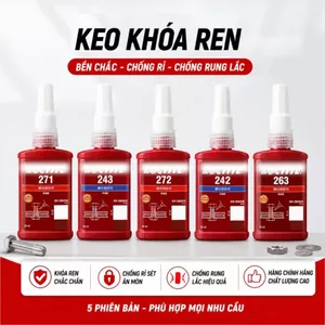Keo khóa ren kim loại Loc ti te 242 243 271 272 263 cố định chống xoay ốc vít tuýp 50ml