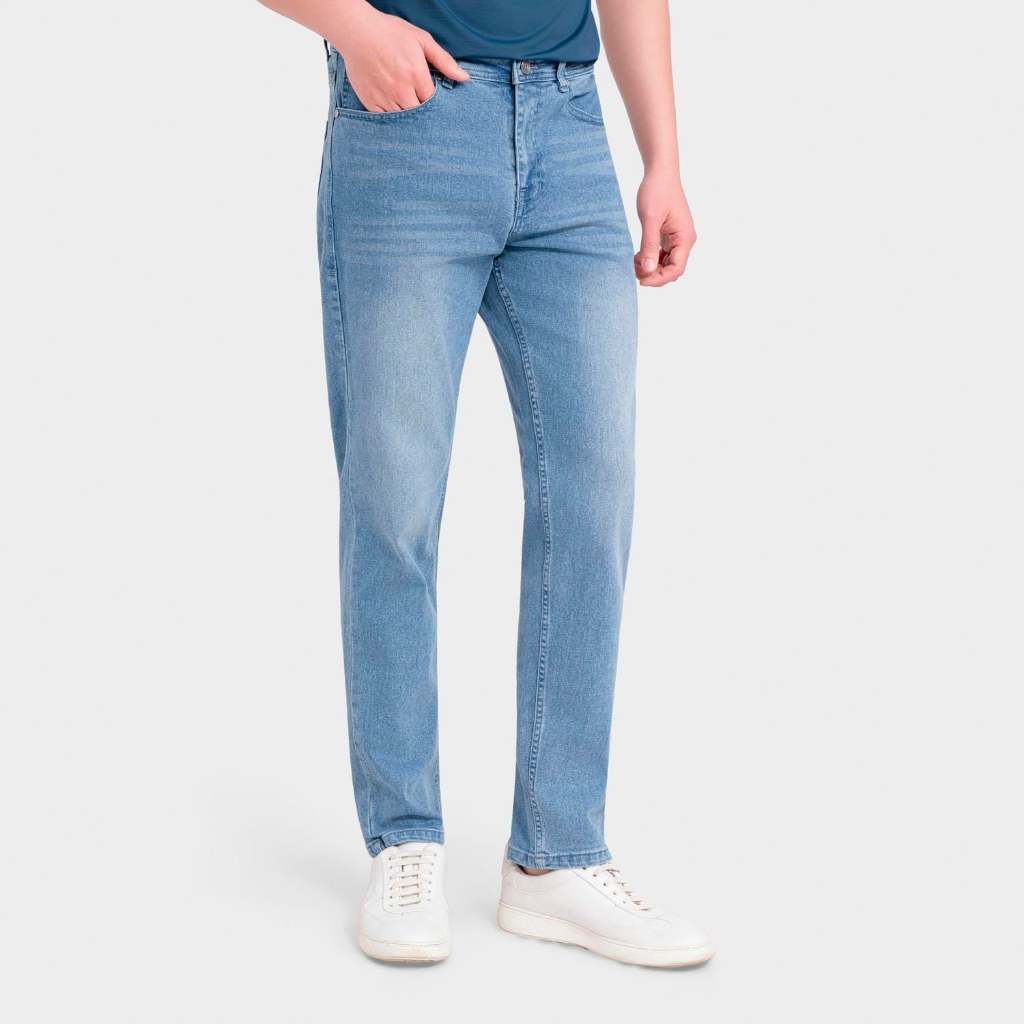 Quần jeans nam Hiệu Ứng Giặt Mài INSIDEMEN Regular Fit thoải mái tôn dáng mềm mại thấm hút tốt IJN002M0H0