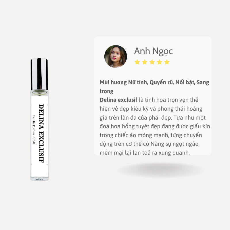 Nước hoa nữ Delina Exclusif | Nước Hoa Nữ EDP 10ml phong cách Nữ tính, Quyến rũ, Nổi bật, Sang trọng