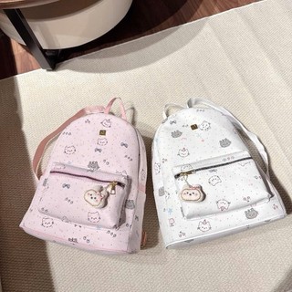 Balo nữ dễ thương đi học họa tiết chó mèo da PU chống nước nhẹ tênh MIE BAG
