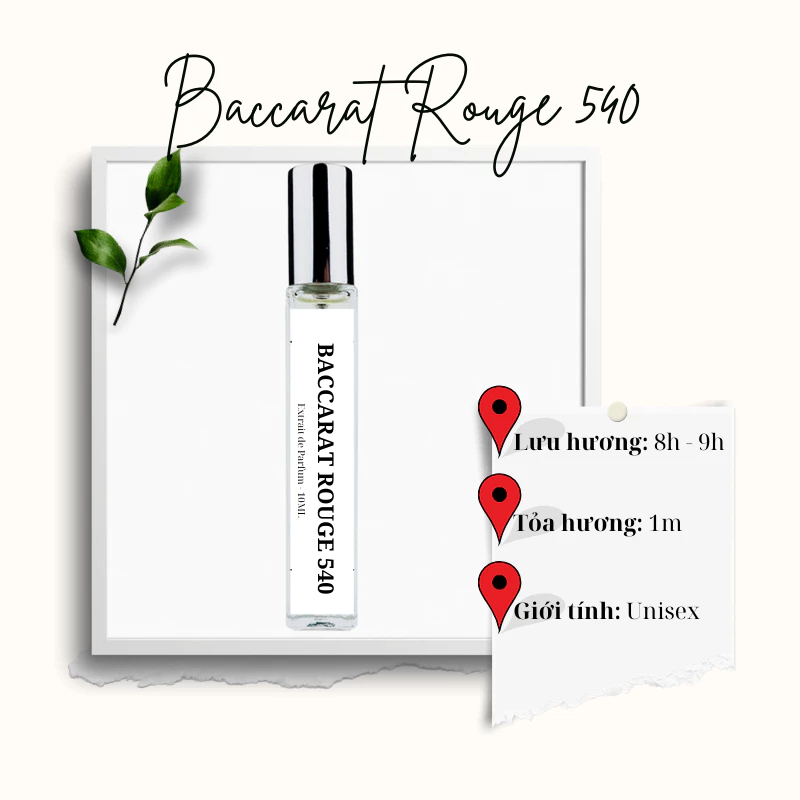 Nước hoa unisex Baccarat Rouge 540 Extrait de Parfum | Nước hoa Nữ phong cách Sang trọng, Tinh tế, Cuốn hút