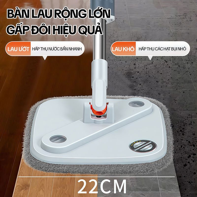 Cây Lau Nhà Thay Thế KITIMOP PRO N08-2, Dùng Cho Cây Lau Nhà Tách Nước Bẩn KITIMOP PRO N08 (Không Bao Gồm Thùng Vắt)