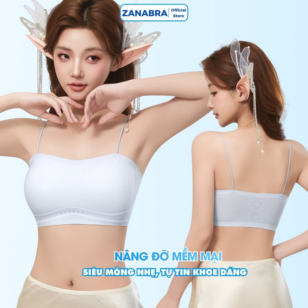 [Hàng Mới Về] Áo Bra nữ, Áo Ngực nữ su lạnh liền mạch không gọng nâng nhẹ chống chảy xệ V1 ZANABRA A2608