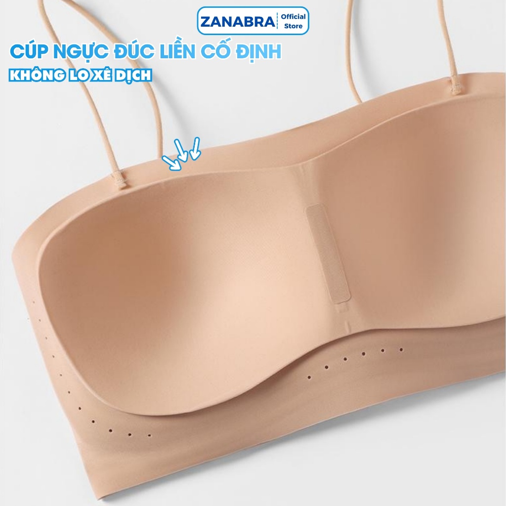[ Mẫu Mới 2026 ] Áo ngực Lưng Liền mút mỏng 1CM chất su mềm mát, Áo lót tàng hình không gọng không lộ ZANABRA A2608