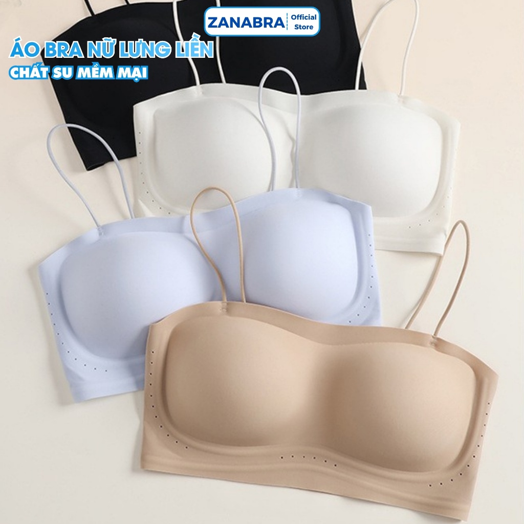 [Hàng Mới Về] Áo Bra nữ, Áo Ngực nữ su lạnh liền mạch không gọng nâng nhẹ chống chảy xệ V1 ZANABRA A2608