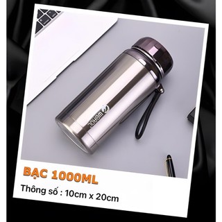 [TẶNG TÚI VẢI] Bình giữ nhiệt inox 304 HiLOGI, bình nước giữ nhiệt 1000ml,1500ml giữ nóng lạnh cao cấp