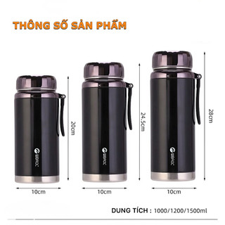 [THANH LÍ] Bình giữ nhiệt 1000-1200-1500ml, bình CHƯA QUA SỬ DỤNG, đọc kĩ phân loại, trầy, móp đáy bình