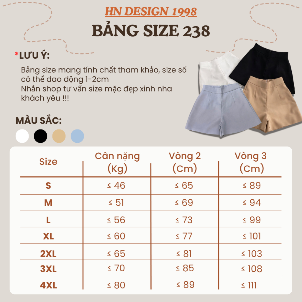 Quần Đùi Nữ 2 Lớp Vải Tuyết Mưa Mới Có Túi Cạp Cao Dáng A Nhẹ HN DESIGN Thời Trang Nữ Hot 238